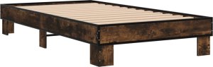 vidaXL vidaXL Rama łóżka, przydymiony dąb, 75x190 cm, materiał drewnopochodny 6