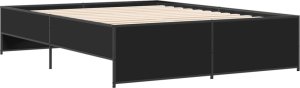 vidaXL vidaXL Rama łóżka, czarna, 140x200 cm, materiał drewnopochodny 3