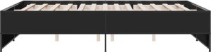 vidaXL vidaXL Rama łóżka, czarna, 140x200 cm, materiał drewnopochodny 5