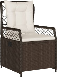 vidaXL vidaXL 9-cz. zestaw mebli ogrodowych z poduszkami, brązowy, rattan PE 3