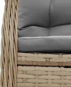 vidaXL vidaXL 7-cz. zestaw mebli ogrodowych z poduszkami, beżowy, polirattan 6