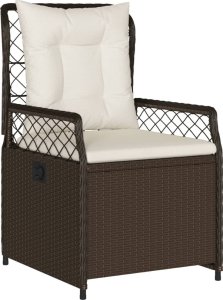 vidaXL vidaXL 7-cz. zestaw mebli ogrodowych, z poduszkami, brązowy, rattan PE 3