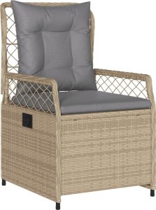 vidaXL vidaXL 5-cz. zestaw mebli ogrodowych z poduszkami, beżowy, polirattan 3