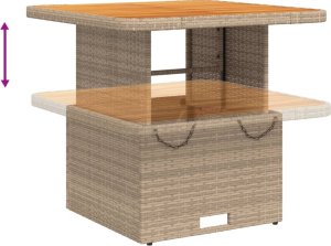 vidaXL vidaXL 3-cz. zestaw mebli ogrodowych z poduszkami, beżowy, polirattan 6