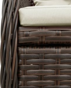 vidaXL vidaXL 7-cz. zestaw mebli ogrodowych, z poduszkami, brązowy, rattan PE 6