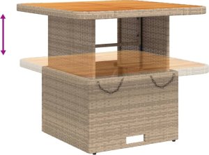 vidaXL vidaXL 5-cz. zestaw mebli ogrodowych z poduszkami, beżowy, polirattan 5