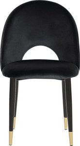 Beliani Zestaw 2 krzeseł do jadalni welurowy czarny MAGALIA 5