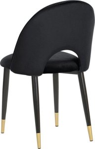 Beliani Zestaw 2 krzeseł do jadalni welurowy czarny MAGALIA 6
