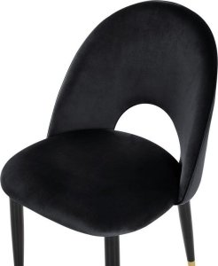 Beliani Zestaw 2 krzeseł do jadalni welurowy czarny MAGALIA 7