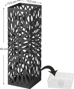 Leobert Parasolnik stojak na parasole nowoczesny czarny 6