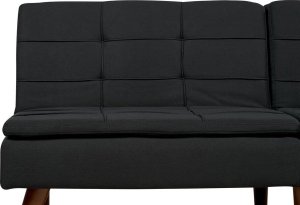 Beliani Sofa rozkładana czarna RONNE 7
