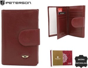 Peterson Skórzany, Średni Portfel Damski Na Zatrzask 4