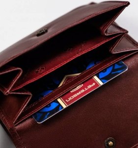 Peterson Skórzany, Średni Portfel Damski Na Zatrzask 10