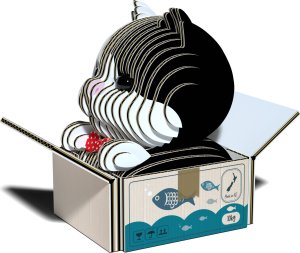 Fat Brain Toys Kotek Tuxedo Eugy Eko* Układanka 3D 2