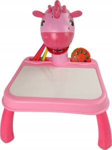 Teka Stolik projektor do nauki rysowania dinozaur różowy 3