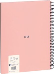 Teka Zeszyt na spirali A4/80K linia 1918 różowy MILAN 2