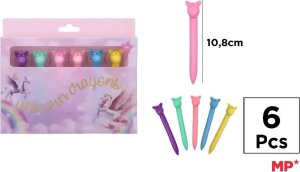 Teka Kredki woskowe Unicorn 6 kolorów 4