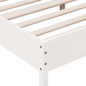 vidaXL Rama łóżka bez materaca, biała, 180x200 cm, lite drewno sosnowe 7