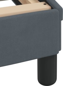 vidaXL vidaXL Rama łóżka z zagłówkiem, ciemnoszara, 90x190 cm, aksamitem 9