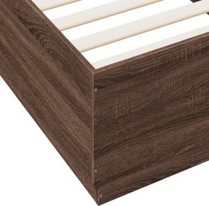 vidaXL vidaXL Rama łóżka, brązowy dąb, 90x200 cm, materiał drewnopochodny 7