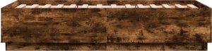 vidaXL vidaXL Rama łóżka, przydymiony dąb, 90x190 cm, materiał drewnopochodny 5