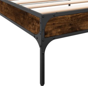 vidaXL vidaXL Rama łóżka, przydymiony dąb, 90x190 cm, materiał drewnopochodny 7