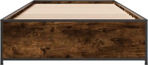 vidaXL Rama łóżka, przydymiony dąb, 75x190 cm 4