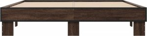 vidaXL vidaXL Rama łóżka, brązowy dąb, 150x200 cm, materiał drewnopochodny 4