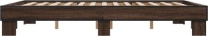 vidaXL vidaXL Rama łóżka, brązowy dąb, 150x200 cm, materiał drewnopochodny 5