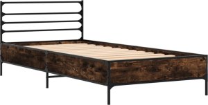 vidaXL Rama łóżka, przydymiony dąb, 100x200cm 2