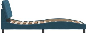 vidaXL vidaXL Rama łóżka z LED, niebieska, 90x200 cm, aksamitna 7