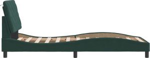 vidaXL vidaXL Rama łóżka z zagłówkiem, ciemnozielona, 90x200 cm, aksamitna 6