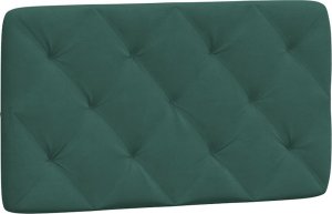 vidaXL vidaXL Rama łóżka z zagłówkiem, ciemnozielona, 90x200 cm, aksamitna 8