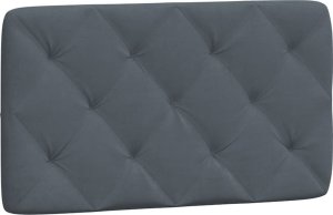 vidaXL vidaXL Rama łóżka z zagłówkiem, ciemnoszara, 90x200 cm, aksamitem 8