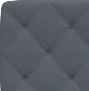 vidaXL vidaXL Rama łóżka z zagłówkiem, ciemnoszara, 90x200 cm, aksamitem 10