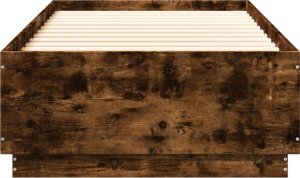 vidaXL vidaXL Rama łóżka, przydymiony dąb, 90x200 cm, materiał drewnopochodny 4