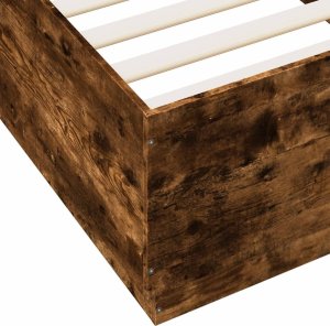 vidaXL vidaXL Rama łóżka, przydymiony dąb, 90x200 cm, materiał drewnopochodny 7