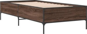 vidaXL vidaXL Rama łóżka, brązowy dąb, 75x190 cm, materiał drewnopochodny 2