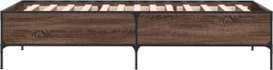vidaXL vidaXL Rama łóżka, brązowy dąb, 75x190 cm, materiał drewnopochodny 5