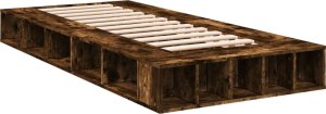 vidaXL vidaXL Rama łóżka, przydymiony dąb, 75x190 cm, materiał drewnopochodny 2