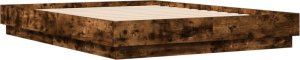 vidaXL vidaXL Rama łóżka, przydymiony dąb, 120x190cm, materiał drewnopochodny 2