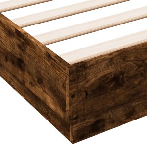 vidaXL vidaXL Rama łóżka, przydymiony dąb, 120x190cm, materiał drewnopochodny 7