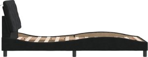 vidaXL vidaXL Rama łóżka z zagłówkiem, czarna, 90x200 cm, aksamitem 6