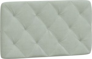 vidaXL vidaXL Rama łóżka z zagłówkiem, jasnoszara, 90x200 cm, aksamitna 8