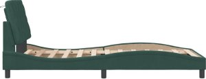 vidaXL vidaXL Rama łóżka z zagłówkiem, ciemnozielona, 100x200 cm, aksamitna 6