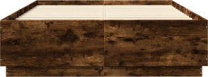 vidaXL vidaXL Rama łóżka, przydymiony dąb, 120x200cm, materiał drewnopochodny 4