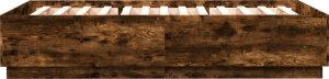 vidaXL vidaXL Rama łóżka, przydymiony dąb, 120x200cm, materiał drewnopochodny 5