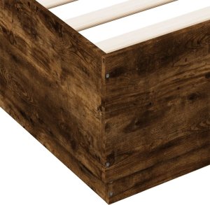 vidaXL vidaXL Rama łóżka, przydymiony dąb, 120x200cm, materiał drewnopochodny 7