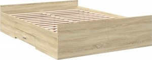 vidaXL vidaXL Rama łóżka z szufladami, dąb sonoma, 120x200 cm 2