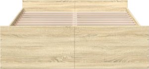 vidaXL vidaXL Rama łóżka z szufladami, dąb sonoma, 120x200 cm 4